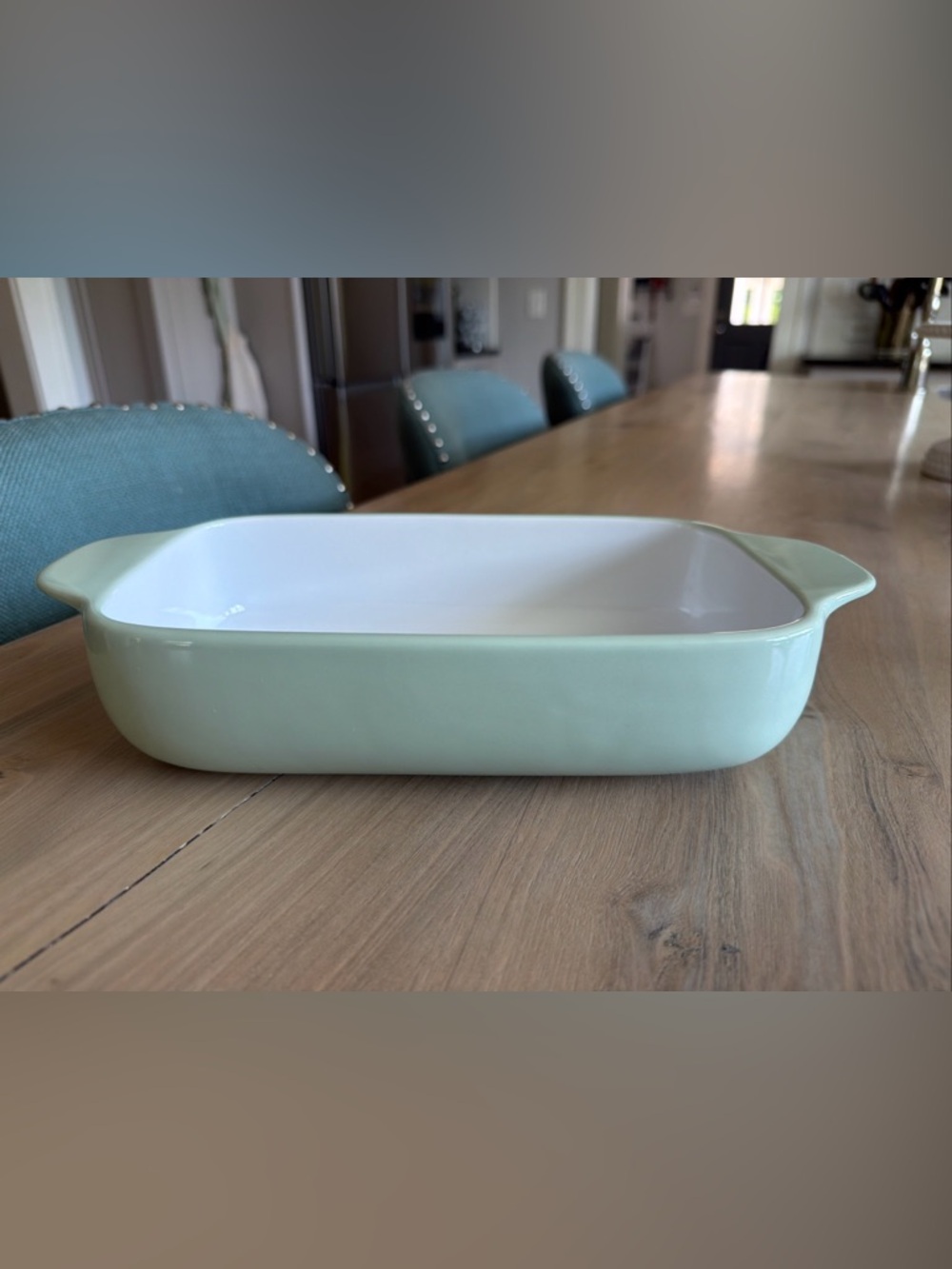 KitchenAid Mint Green Ceramic Rectangular Baking Dish